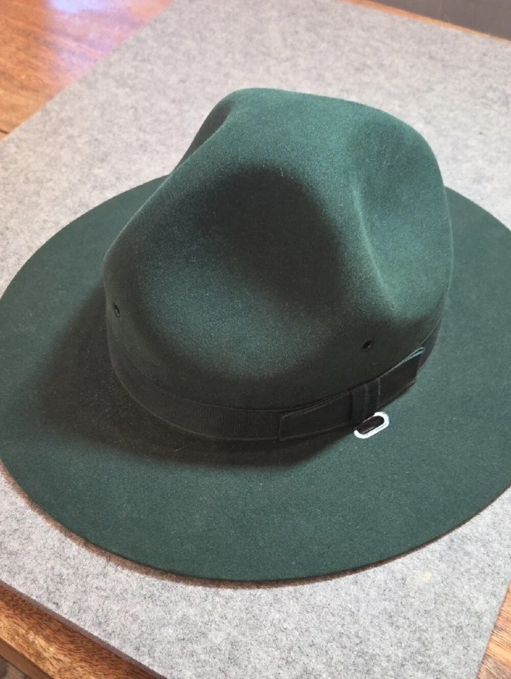 Men's 3XXX Beaver Quality Forest Green Wide-Brim Wool Outdoors Fedora Hat